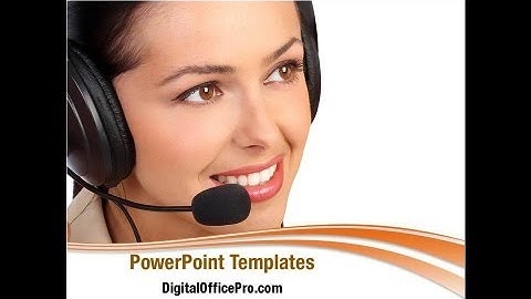 Modern Call Center PowerPoint Template Backgrounds - DigitalOfficePro #01951