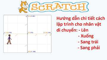 SCRATCH - Hướng dẫn chi tiết cách lập trình cho nhân vật di chuyển lên, xuống, sang trái,phải.