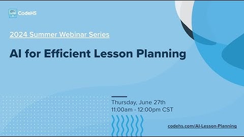 AI for Efficient Lesson Planning