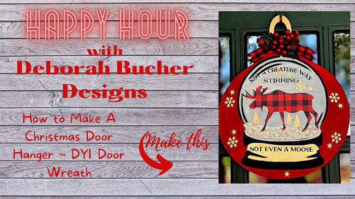 How to Make A Christmas Door Hanger ~ Moose Christ...