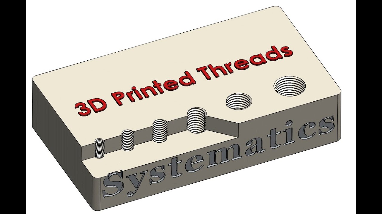 Modeling 3D Printed Thread Using Solidworks - טיפ סולידוורקס – מידול ...