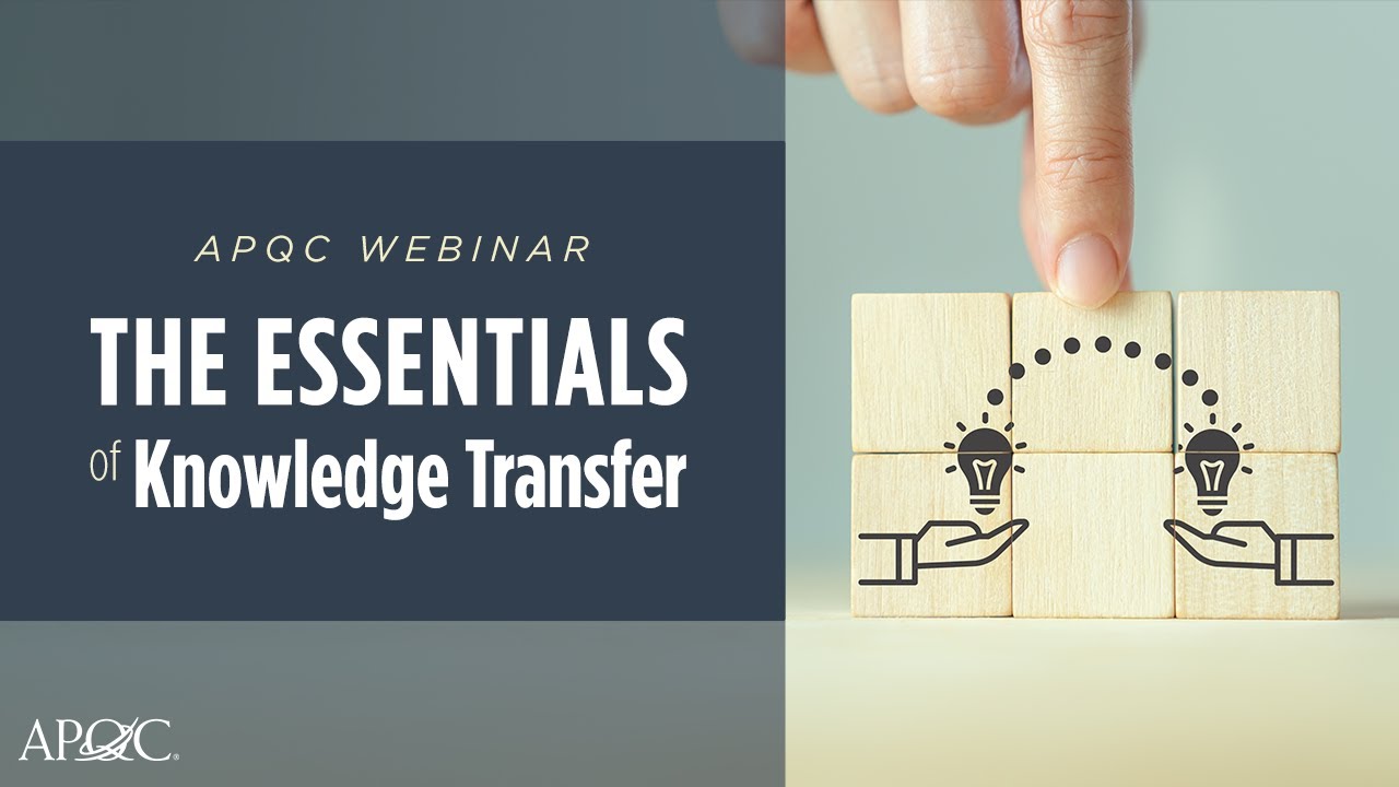 Knowledge Transfer Week The Essentials of Knowledge Transfer - YouTube