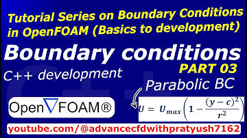 Tutorial Series on Boundary Conditions inside OpenFOAM (Develop a parabolic velocity BC) Part 03