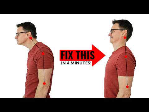 FIX Forward Head Posture in 4 minutes | Exercises for Hunchback Posture