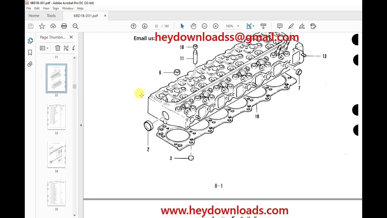 TCM 6BD1 6BD1T Isuzu Diesel Engine Parts Manual YouTube