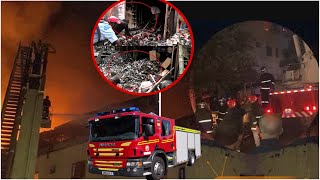 🛑en direct: sandaga en feu arrives des sappeur pompier