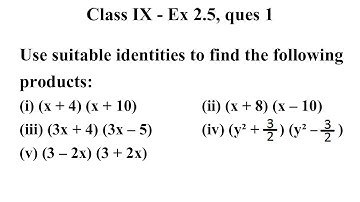CBSE NCERT CLASS 9 MATHS EXERCISE 2.5 QUESTION 1 | Class 9 Maths | Chapter 2 | Exercise 2.5 Q1