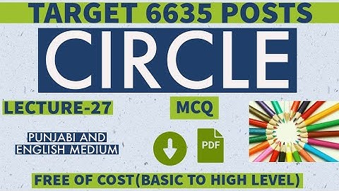 Math Circle Chapter full in Punjabi for ETT Second exam with full explanation|Math full free tyari|