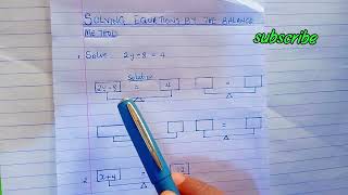 JSS 2|Master the Balance Method: Solve Simple Equations Like a Pro