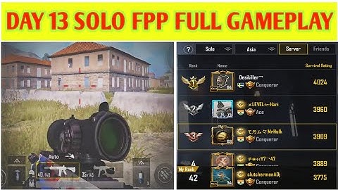 DAY 13🔥SOLO FPP | Season 14 Solo Fpp Full Gameplay | #42 rank in asia👊