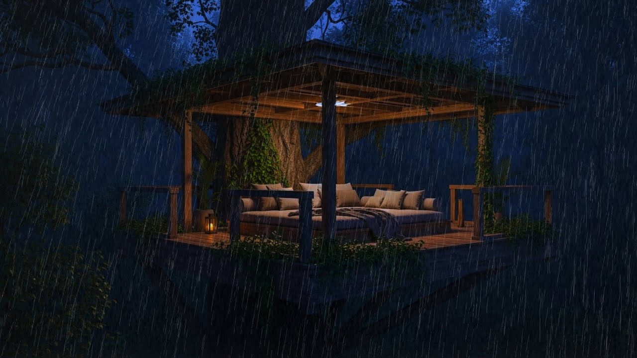 “Soft Rain on a Warm Gazebo | NO ADS | Relaxing Rain Sounds for Deep Sleep & Meditation”