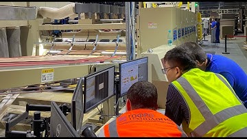 SA 925 FFG with robot-palletizer and Compact prefeeder from WSA