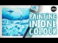 Painting with ONE COLOR! || Inktober