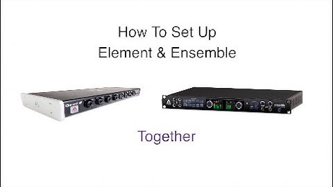 How To Set Up Apogee Element and Ensemble Thunderbolt Together