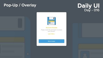 Daily UI - Day 016 - Pop-up / Overlay (Ai/Xd)