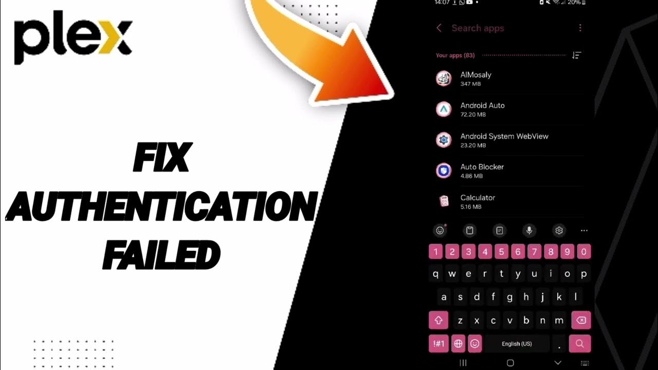 How to fix authentication failed on plex app youtube
