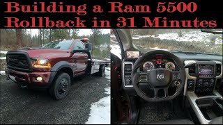 Building a RAM 5500 Rollback 4x4 In 31 Minutes.  Cummins, Stainless Diesel Turbo, Tuned, Timelapse