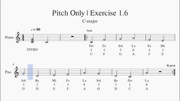 Sight Singing Practice | Pitch Only - Exercise 1.6