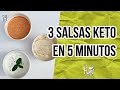 🔥 3 SALSAS KETO EN 5 MINUTOS FACILES Y POCOS INGREDIENTES / 3 EASY KETO SAUCES / Manu Echeverri