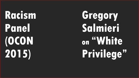 Racism Panel: Gregory Salmieri on "White Privilege" (OCON 2015)