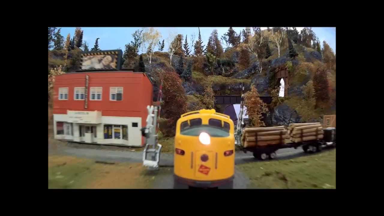 Bill's HO Model Train Man Cave filmed with Mobius Action Cam