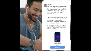 Use Case QR code Amazfit Upsell