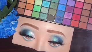 Blue and Silver Eye Makeup | Practice Eye Makruo Board | Beautufull Eye Look