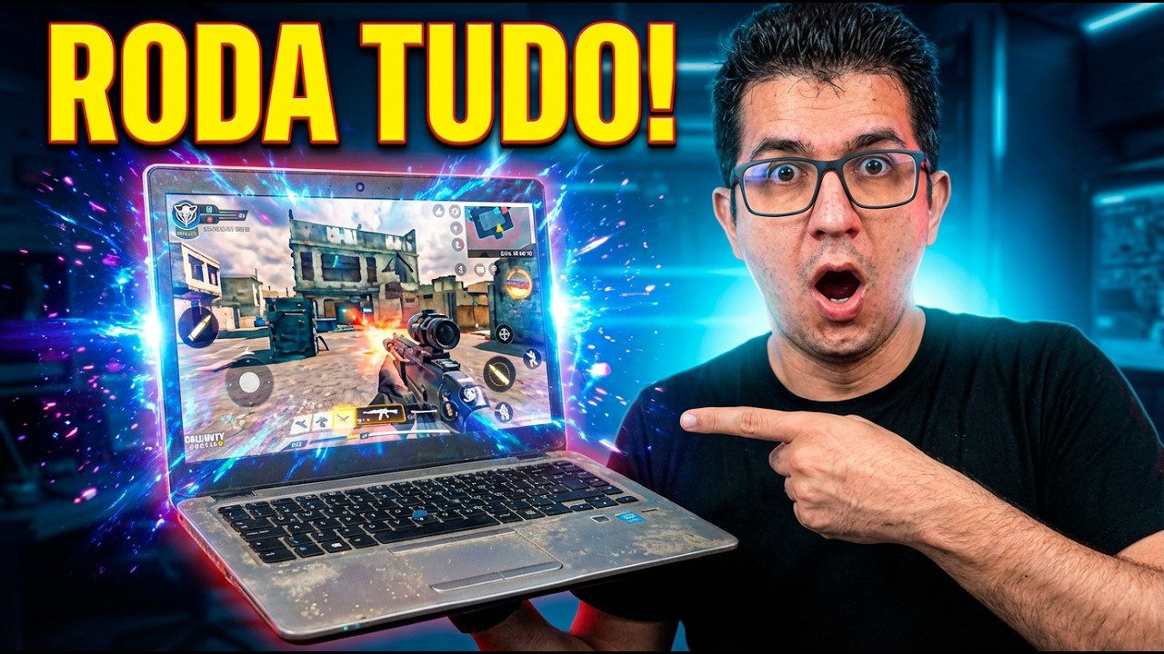 😱Instalei o MELHOR EMULADOR Android para PC FRACO que Roda Tudo com 1GB de RAM!