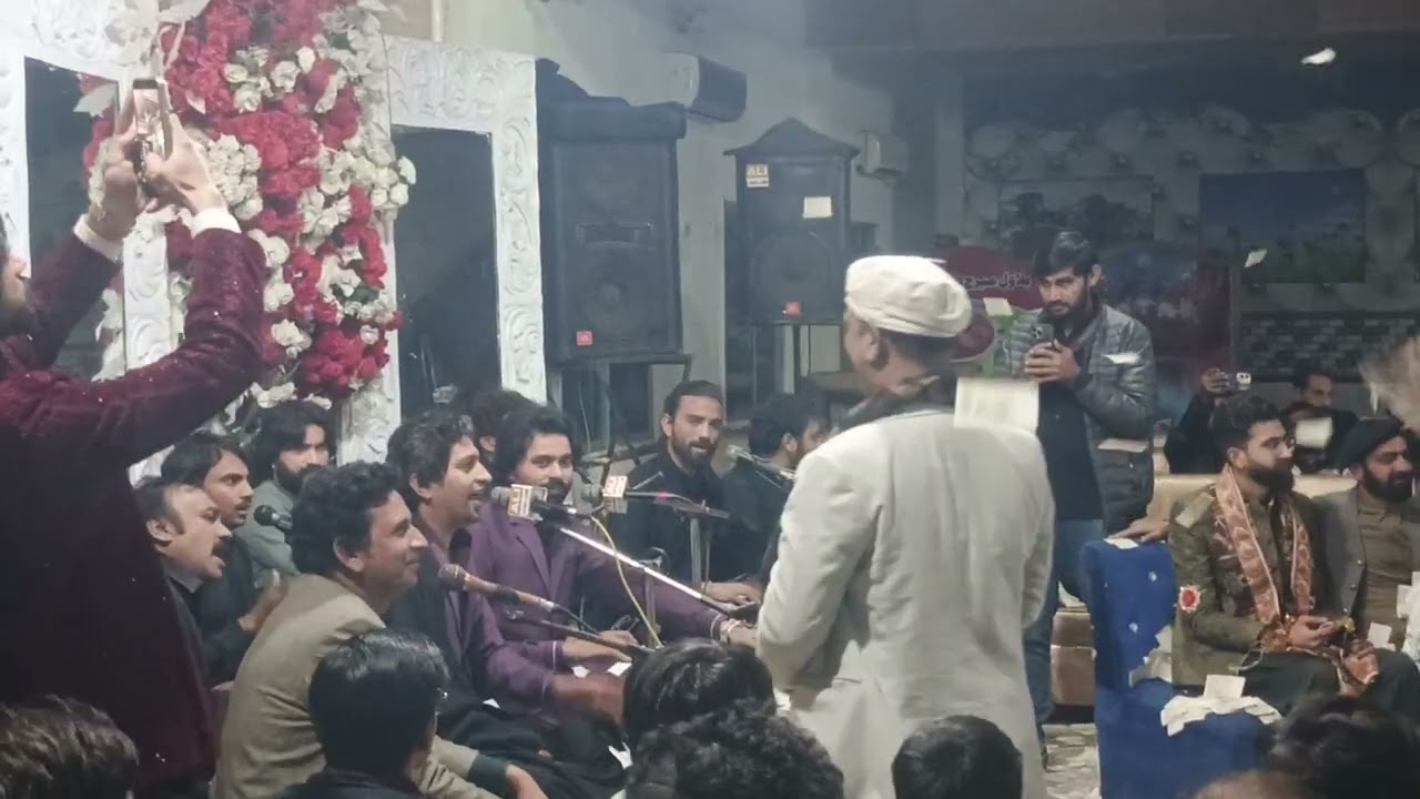 قوالی نایٹ ملک پور گولڈ میرج ہال قوال عطاء رضا حیدری،