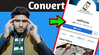 How to Convert Facebook Page to Profile | Facebook profile Page kaise banaye | Convert Facebook Page