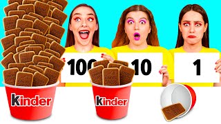 100 Layers of Food Challenge | Funny Cooking Battle by DaRaDa Challenge