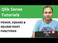 Qlik sense power  square and square root function with example  abhishek agarrwal