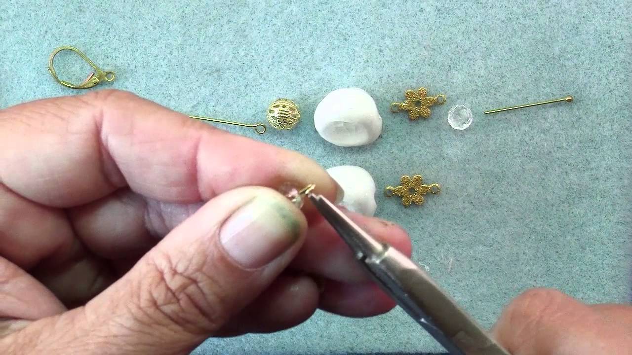 How To Make White & Gold Earrings YouTube
