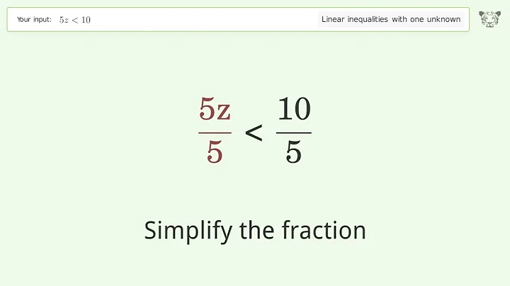 Solving Linear Inequalities: 5z is Smaller Than 10
