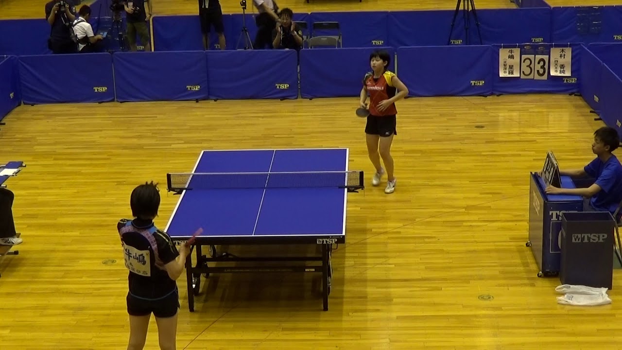 2015年IH 卓球 女子 シングルス 準々決勝 木村香純（四天王寺）vs 牛嶋星羅（正智深谷）③