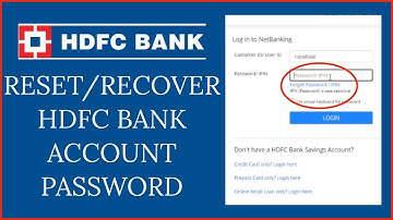 How to Reset HDFC Net Banking Password | HDFC Bank Reset Password 2022