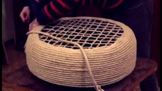 Diy Pouf How To Make Pouf, Chair With Rope