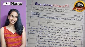 Blog writing class 12 | 12th English writing skill | Blog Kaise likhe/Blog Writing - 12 English 2023