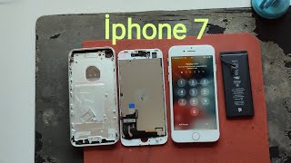 Iphone 7 Ekran, Batarya, Arka Kasa Değişimi. Iphone 7 Screen, Battery, Back Body Replacement.