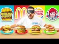 BURGER BLINDFOLD FAST FOOD CHALLENGE!