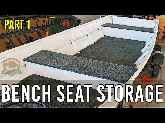 JON BOAT BENCH SEAT STORAGE PART 1 - Adding Hatch Lids on the Jon Boat To  Bass Boat Conversion Build 