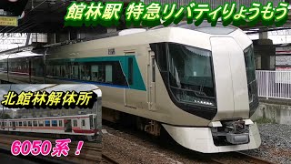 【館林駅＆北館林車両解体所】東武500系特急リバティりょうもう撮影後、北館林解体所の東武6050系を車窓より撮影！