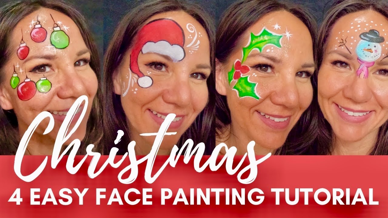 4 Easy Fast Christmas Face Painting Ideas 