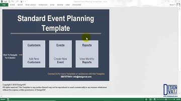 Event Planning Solution [Excel Template] Part 1