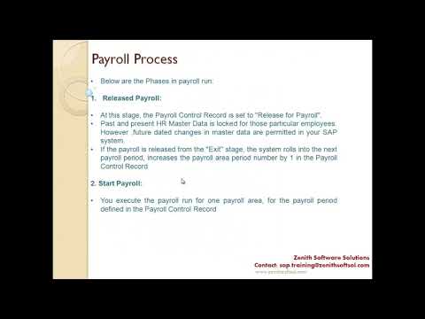 30  Payroll Control Record and Payroll Process