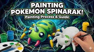 Spinarak Pokemon miniature - Step by step Cell shading painting