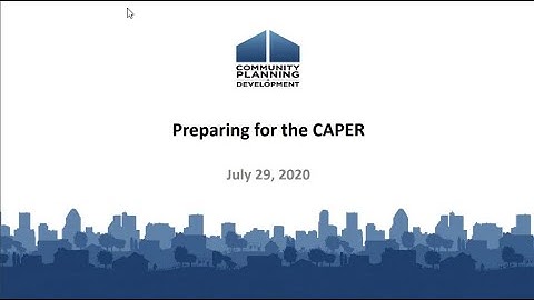 Preparing for the CAPER Webinar