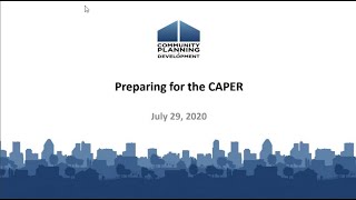 Preparing for the CAPER Webinar
