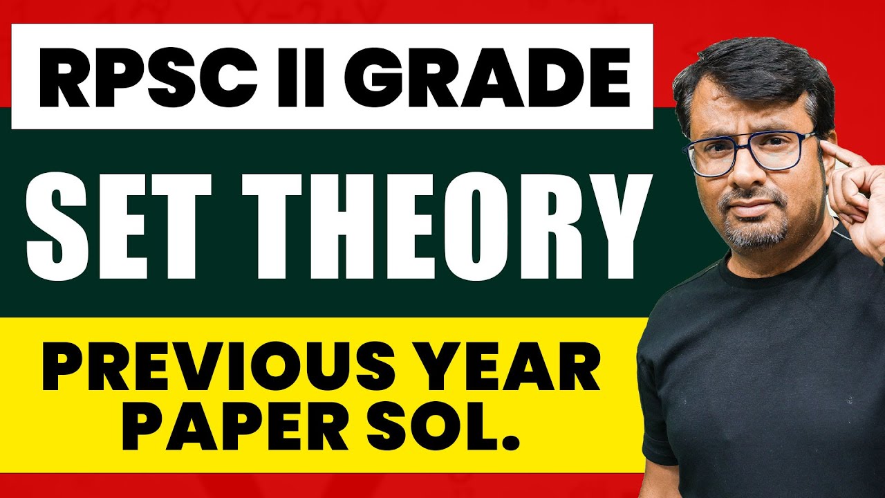 RPSC II GRADE Mathematics | Set Theory | Previous Year Question by GP Sir