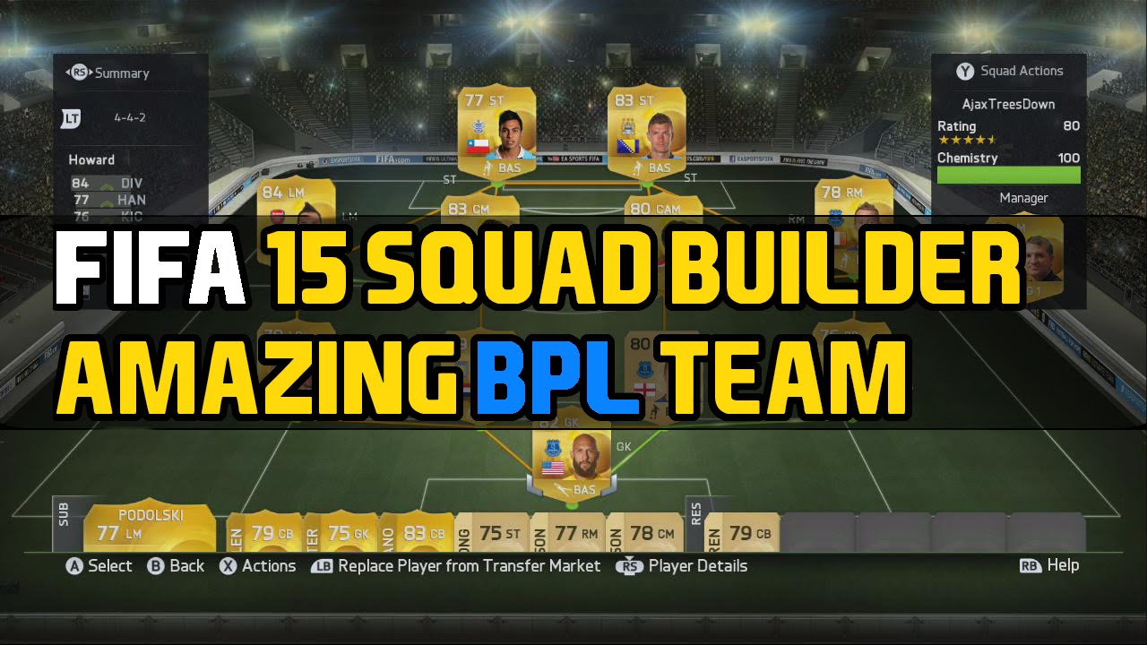 FIFA 15 Squad Builder | Amazing Cheap(ish) BPL Squad